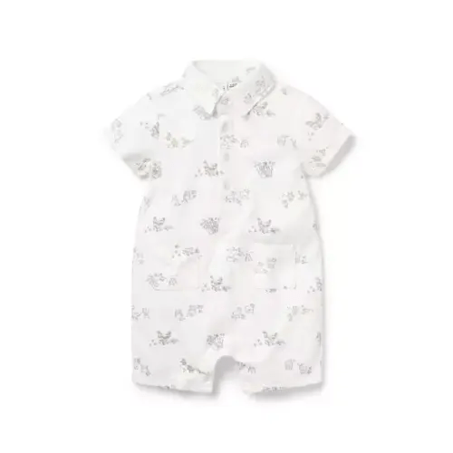 Baby White Farm Animal Baby Farm Animal Romper by Janie and Jack