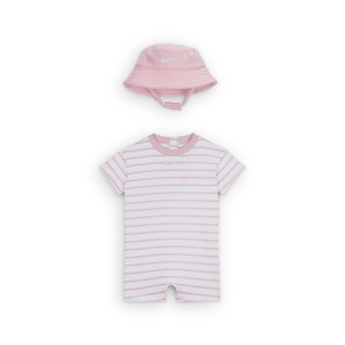 Nike Baby Short Sleeve Romper with Bucket Hat. Nike.com