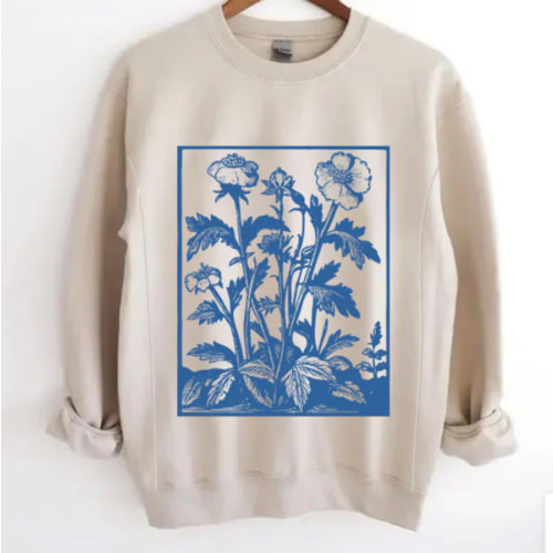 Vintage Wildflower Nursing Sweatshirt
