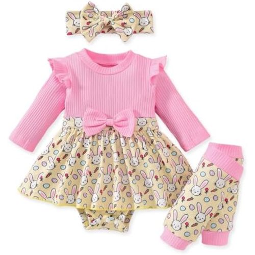 Aalizzwell Newborn Baby One Piece Romper Dress 0-18 Months
