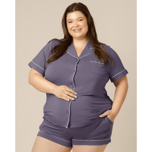Clea Bamboo Short Sleeve Pajama Set | Granite - Kindred Bravely