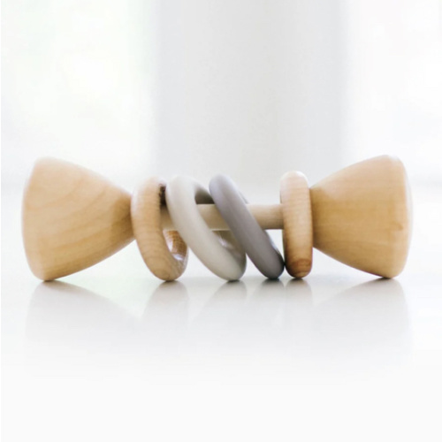 Silicone + Wood Rattle
