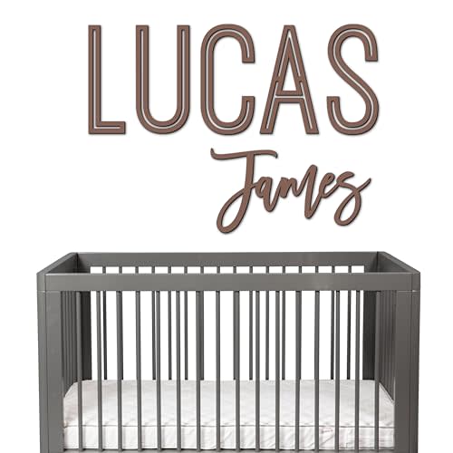 First and Middle Name Signs for Nursery Wooden Name Signs for Kids Room Personalized Name Sign