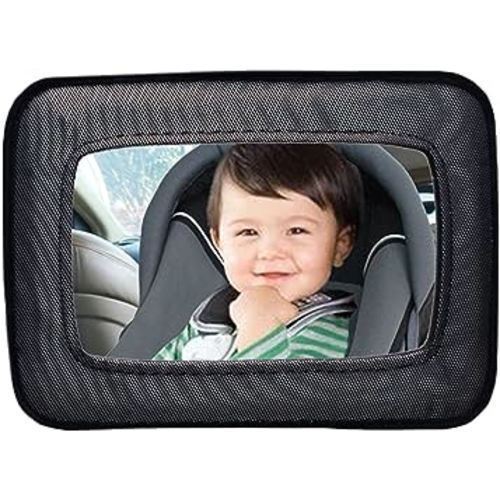 Dreambaby Backseat Rear Facing Baby Car Mirror - Extra Large Wide Angle View Soft Car Seat Mirror – Model L291