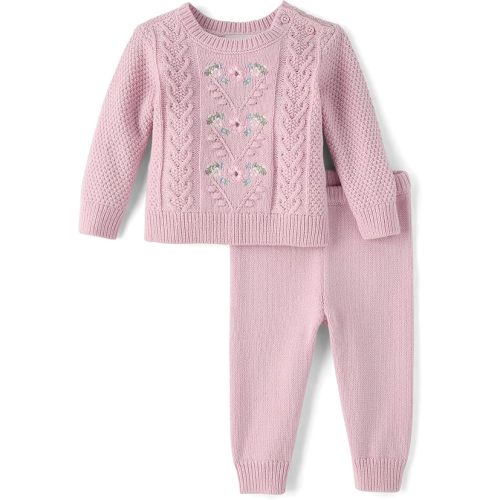 The Children's Place baby-girls And Newborn Long Sleeve Sweater and Pants, 2 Piece Playwear Set