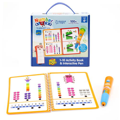 Educational Insights Hot Dots Numberblocks Workbook & Pen Numbers 1-10, Preschool Activities, Toddlers Ages 4+