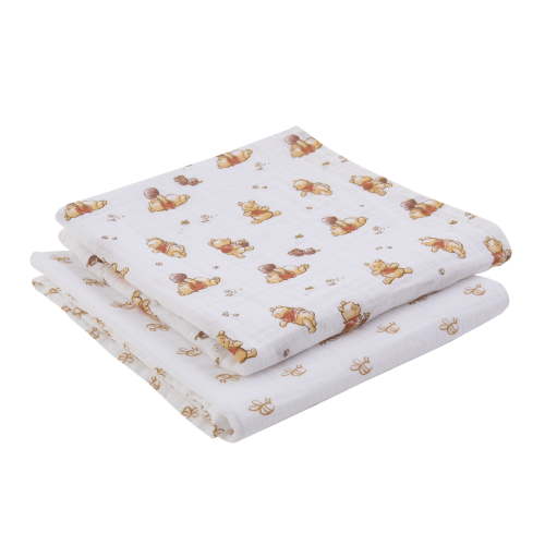 Winnie the Pooh 2pk Muslin Swaddle, 100% Cotton, Ivory, Unisex Infant - Walmart.ca