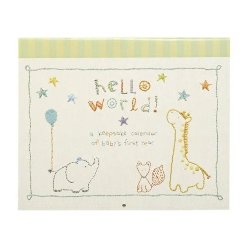 CR Gibson Hello World! A Keepsake Calendar of Baby's First Year