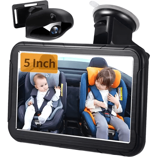 Baby Car Camera HD 5 Inch Monitor Kit Seat Rear Facing View Infant Mirror Safety System Clear Night Vision