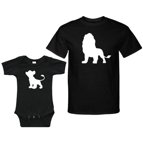 Father Son Matching Shirt Lion and Cub