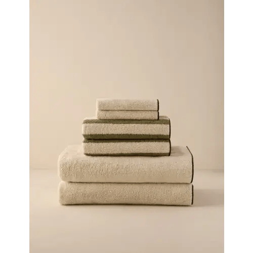 Enzo Organic Cotton Towel Mixed Set Color:
Ivory Matcha Mix