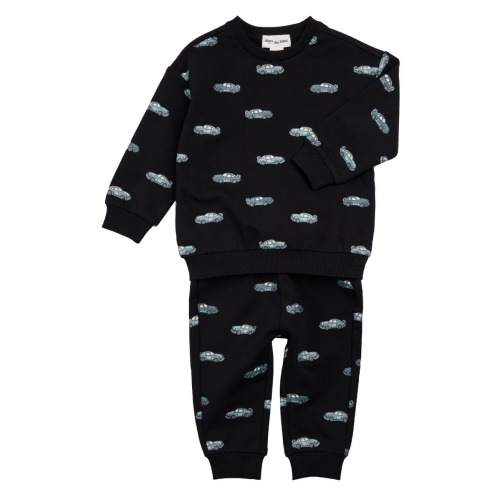 Racecar Stretch Organic Cotton French Terry Sweatshirt & Joggers Set
