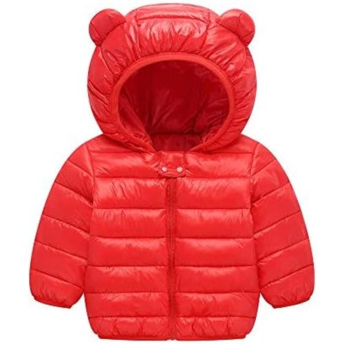 Winter Down Coats for Kids Baby Boys Girls Light Puffer Padded Jacket Bear Hoods Infant Outerwear