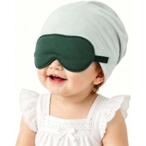 Baby Sleep Hat with Eye Mask for Newborn, Soft Infant Hat Eye Shade for Newborn Sun Hat & Beanie – Travel & Baby Gifts