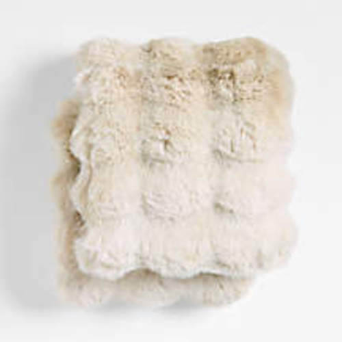 Pucker Ginger Tan Faux Fur Baby Stroller Blanket