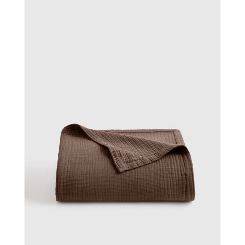 Organic Airy Gauze Blanket in Mist