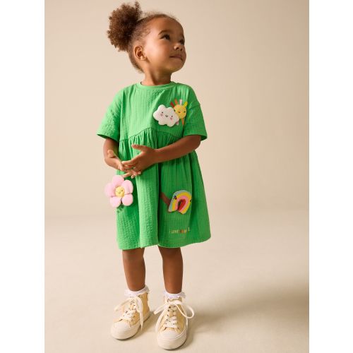 Green Rainbow Jersey Dress (3mths-7yrs)