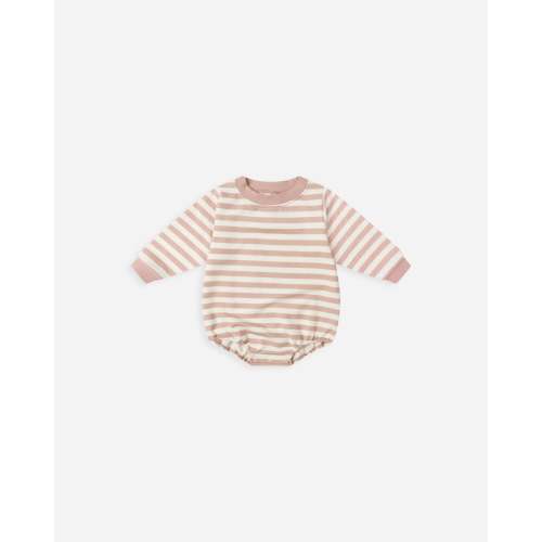 Crewneck Bubble Romper || Pink Stripe – Quincy Mae