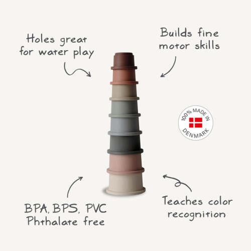 Mushie Stacking Cups Toy