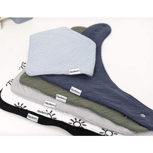 10-Pack Baby Boys Multi Blue Muslin Bandana Bibs – Gerber Childrenswear