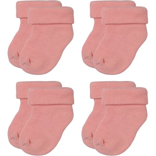 RATIVE Newborn 0-3 Months and Infant 3-12 Months Thick Terry Turn Cuff Socks for Baby Boys Girls