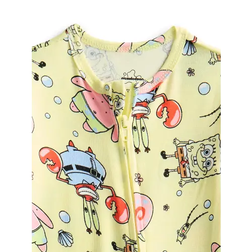SpongeBob Footed Sleep 'N Play One-Piece Pajamas, Sizes 0M–6/9M