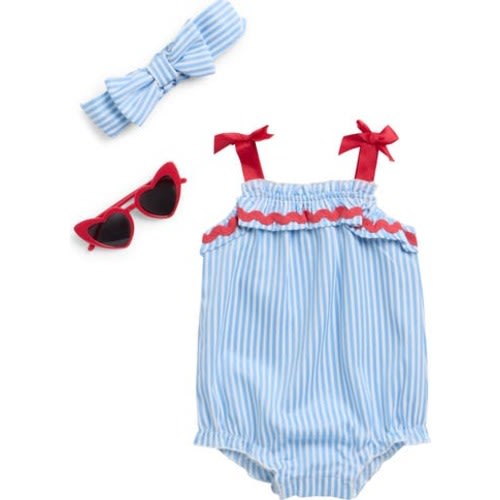 Nicole Miller Americana Bubble Bodysuit, Headband & Sunglasses Set | Nordstromrack