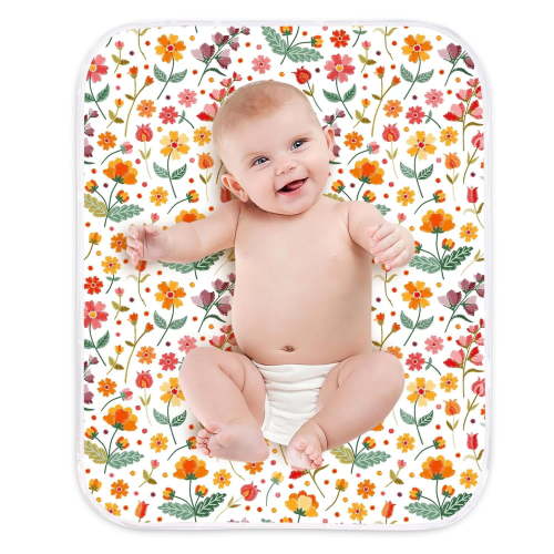 1Pack/2Pack Diaper Changing Pads for Baby, Dinosaur Change Mat, 3Layers Waterproof Change Pad Foldable Absorbent Mats for Women, Reusable Incontinence Underpads for Patient 24''x30''