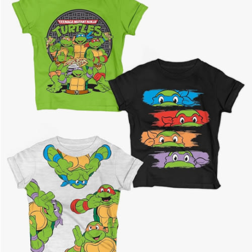 Ninja Turtles T-Shirt (Sets) Michelangelo Leonardo Raphael Donatello TMNT Outfit Costume Tee Toddler Birthday to Kids Clothes