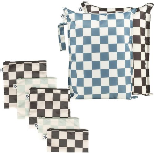 Tiny Twinkle Mess-proof Wet Bags and Snack Bags Bundle