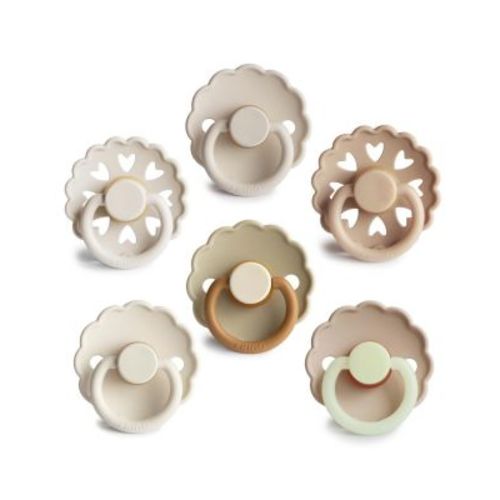 FRIGG 6-Pack Cinnamon Charm Rubber Pacifiers