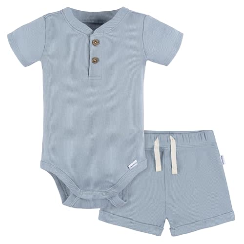 Gerber Unisex Baby Bodysuit and Short Set