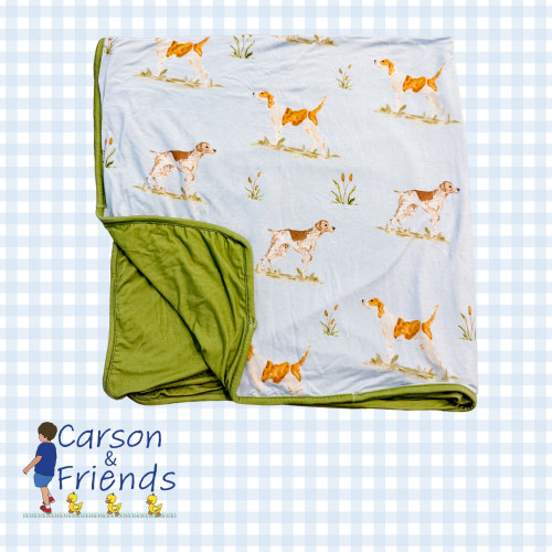 Hunting Dogs Double Layer Bamboo Viscose Blanket