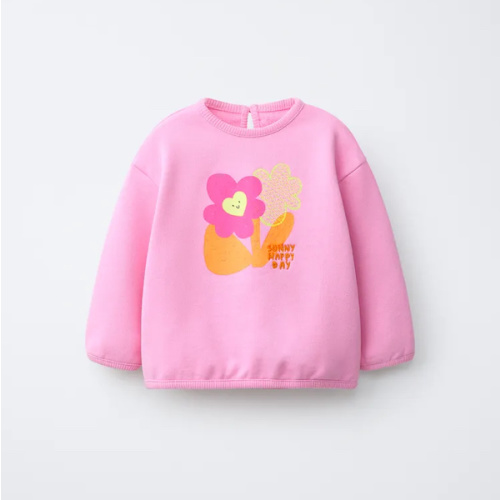 FLORAL PRINT SWEATSHIRT - Pink | ZARA United States