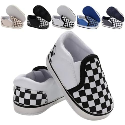 Baby Shoes Soft Sole Non-Slip Toddler Loafers First Walking Shoes Lightweight Slip-On Infant Crib Moccasins Classic Synthetic Leather Wedding Dress Shoes for Boys Girls Healthy Foot Development