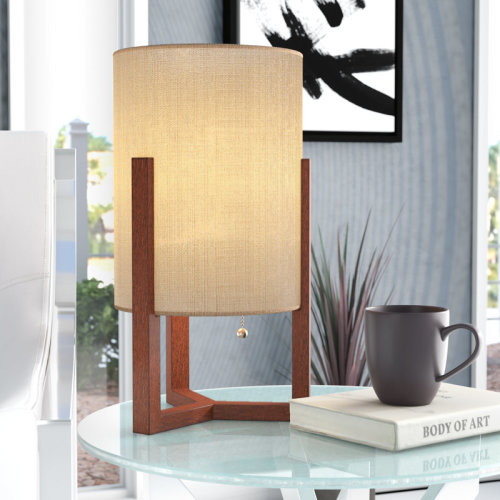George Oliver Stela 17" Walnut Table Lamp & Reviews | Wayfair