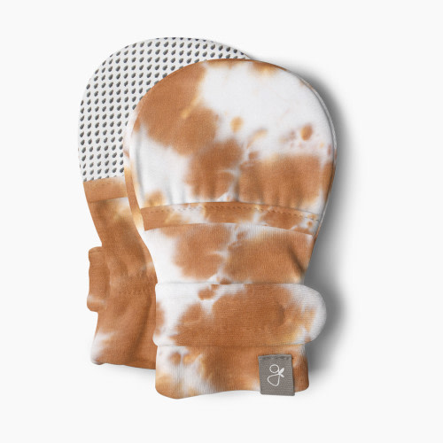 Goumi Kids In The Garden Collection Organic Cotton Stay-On Mitts - Red Rocks, 0-3 Months