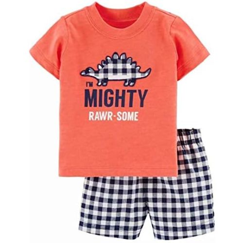 Bumeex Toddler Boy's Short Sleeve T-Shirt and Short Outfit Set 2-7T