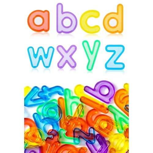 Odoorgames 78 Pcs Translucent Lowercase Letters - Plastic Alphabet Letters - Light Table Play and Early Learning Manipulatives