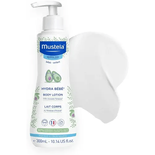 Mustela Hydra Bebe Body Lotion - Daily Moisturizing Baby Lotion with Natural Avocado, Jojoba & Sunflower Oil – Various Sizes