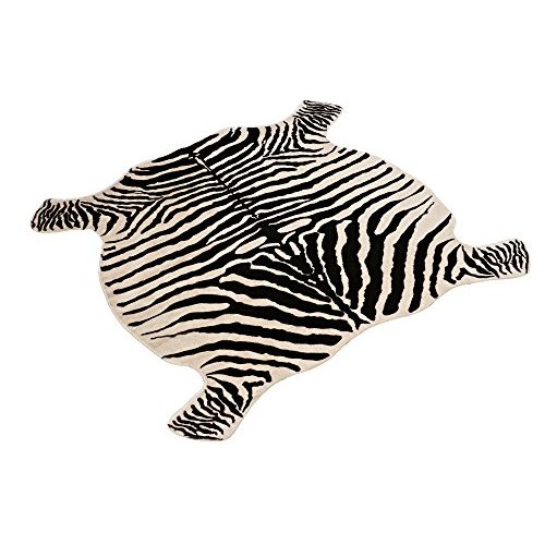 townssilk Area Rug Faux Zebra Print Rug 4.3x4.7 Feet Rug/Mat/Carpets for Home