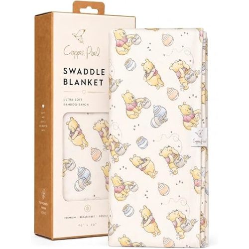Copper Pearl Swaddle Blankets for Newborns | Soft Stretchy Receiving Blankets for Boys and Girls | Large 46 x 46 Inch Baby Blankets | Lightweight and Breathable Swaddles | Empire