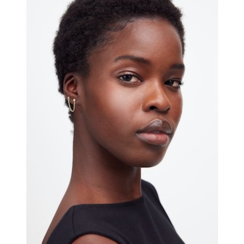 Demi-Fine Chain Double Stud Earrings | Madewell