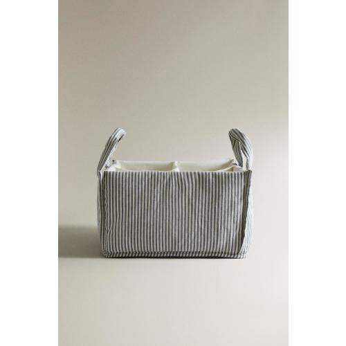 STRIPED BABY CLOTHES ORGANIZER WITH HANDLE