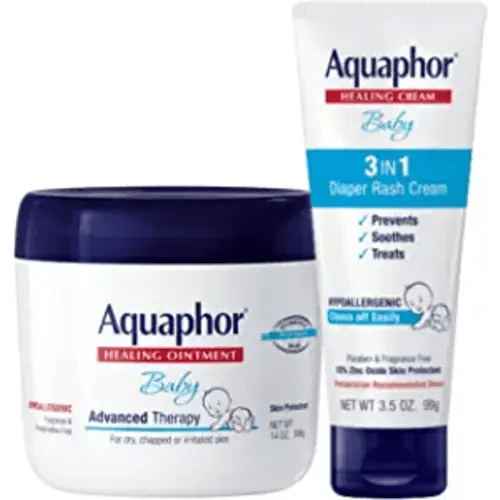 Aquaphor Baby Skin Care Set, Fragrance Free, Aquaphor Baby Healing Ointment, Dry Skin and Diaper Rash Ointment, 14 Oz + 3-in-1 Baby Diaper Rash Cream, Prevents, Soothes and Treats Diaper Rash, 3.5 Oz