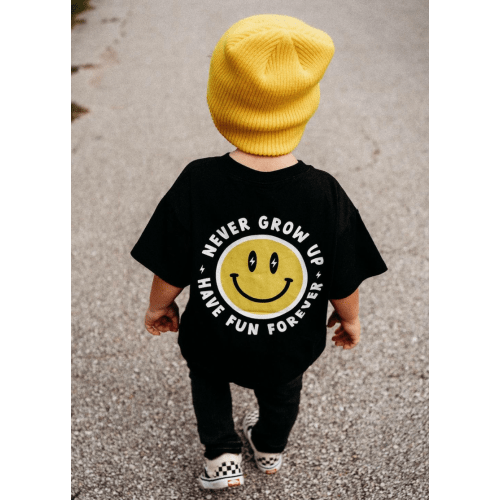 Never Grow Up T-Shirt - Yellow | Little Trouble