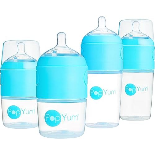 PopYum Blue Formula Making Baby Bottle Starter Set, 4-Pack