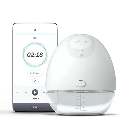 Elvie - Single, Wearable Breast Pump w/App - The Smallest & Quietest - Portable - Hands Free & Discreet - Automated w/Four Personalized Settings - Includes 3 Sets of Breast Shields