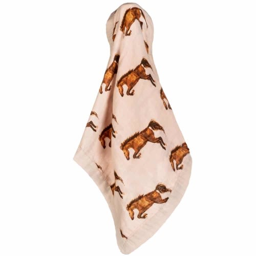 Horse Mini Lovey Two-Layer Muslin Security Blanket