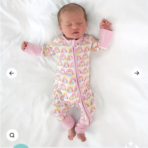 Pastel Rainbows Zippy - Little Sleepies